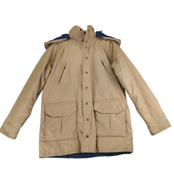 Vintage 80s Columbia Parka Coat Men's Sz‎ Medium Nylon Gore-Tex Heavyweight Down - Picture 1 of 11